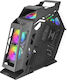 Mars Gaming MC61 Premium Compact Gaming Voller Turm Computergehäuse mit RGB-Beleuchtung Schwarz