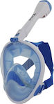 XDive Μάσκα Θαλάσσης Σιλικόνης Full Face με Αναπνευστήρα Crystal XS σε Γαλάζιο χρώμα