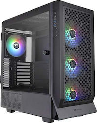 Thermaltake Ceres 500 TG Jocuri Middle Tower Cutie de calculator cu iluminare RGB Negru