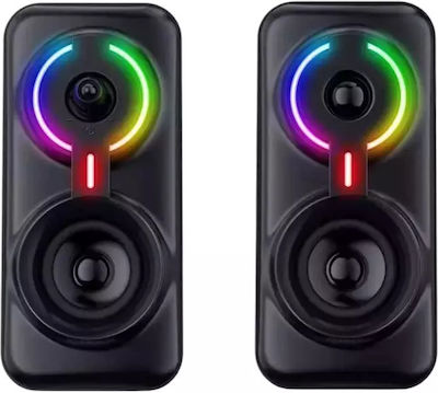 Onikuma L6 Computerlautsprecher 2.0 mit RGB-Beleuchtung und Bluetooth Leistung 10W in Schwarz Farbe