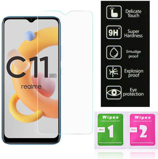 Nemo 9H 2.5D 0.3mm Full Glue Full Face Tempered Glass (Realme C11 2021)
