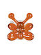Kleine Wolke Butterfly Lisa Cârlig de Baie Dublu cu ventuză de aspirație ​7.5x7.5cm Portocaliu