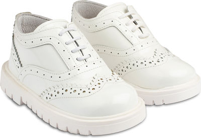 Babywalker Baptism Leather Oxfords White