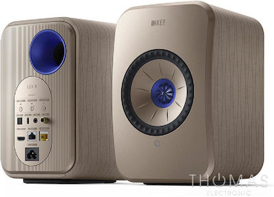 Kef LSX II Home Entertainment Active Speaker 2 No of Drivers with Bluetooth 70W Soundwave by Terence Conran Edition (Pair)