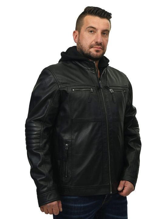 Men's Leather Jacket Henry - Black