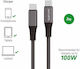 4Smarts Geflochten USB 2.0 Kabel USB-C männlich - USB-C 100W Schwarz 3m (456267)