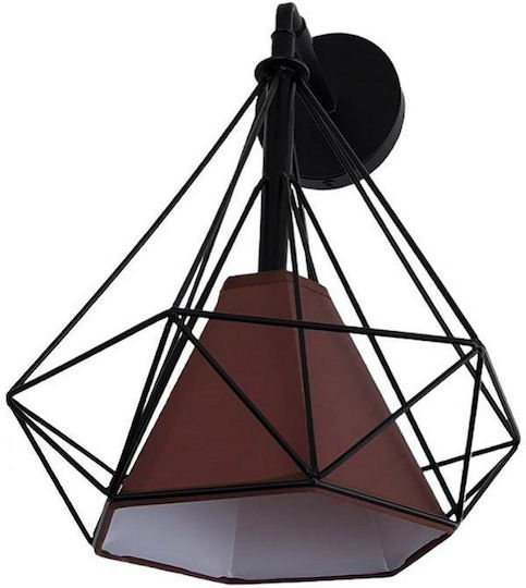 Stimeno Modern Leuchte Wand mit Fassung E27 Schwarz 28cm