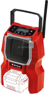 Einhell TC-RA 18 Li BT Solo Portable Radio Rechargeable with Bluetooth Red