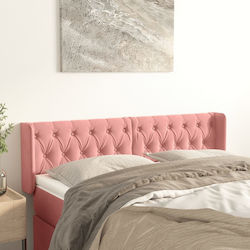 vidaXL Fabric Bed Headboard Pink 147x88cm
