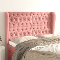 vidaXL Fabric Pink Bed Headboard 147x128cm