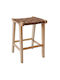 Stool Bar Wooden Natural 40x35x65cm