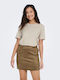 Only Damen T-shirt Beige