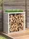 vidaXL Ξύλινο Κουτί Αποθήκευσης Ξύλων 108x52x106cm Λευκό