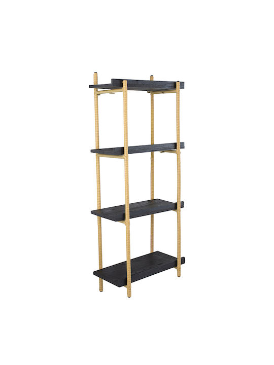 Shelving Unit Floor Black 46x25x112cm