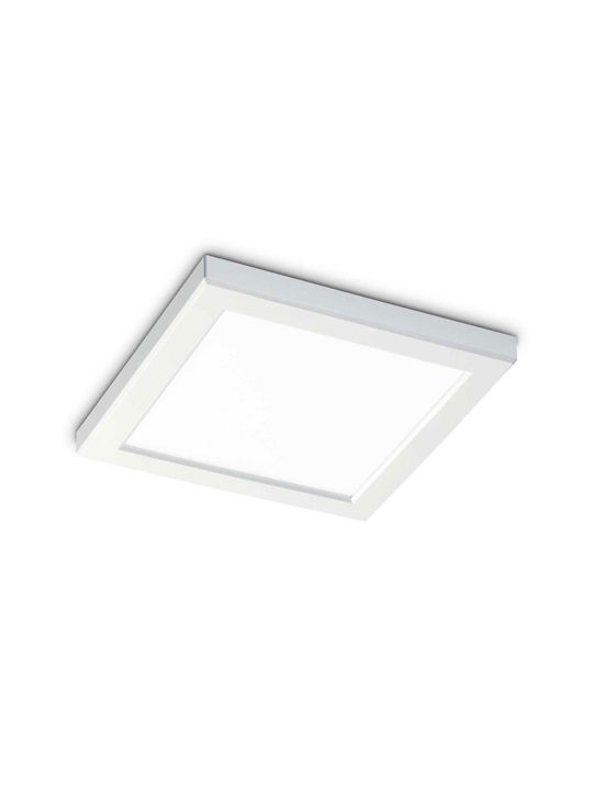 Ideal Lux Μοντέρνα Πλαστική Πλαφονιέρα Οροφής με Ενσωματωμένο LED σε Λευκό χρώμα 22cm