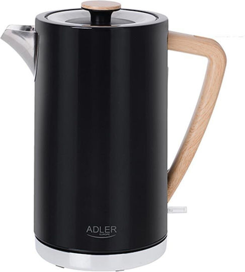 Adler Βραστήρας 1.5lt 2200W Μαύρος