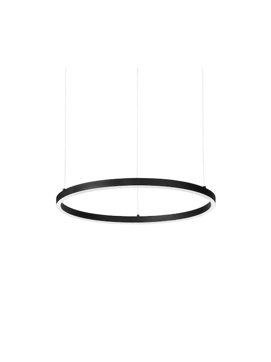 Ideal Lux Oracle Slim Pendant Lamp with Built-in LED Black