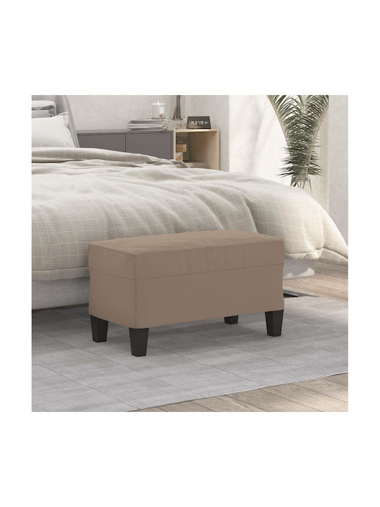 Fabric Upholstered Bench Stool Taupe 70x35x41cm