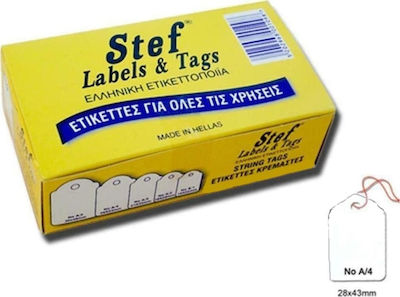 Stef Labels 1000 Ετικέτες Κρεμαστές 28x43mm