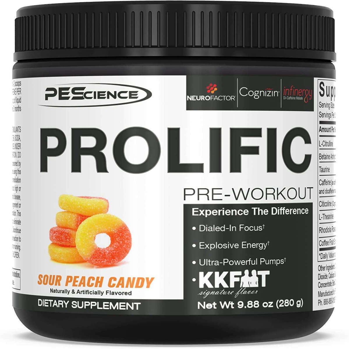 PES Science Prolific Pre Workout 280gr Sour Peach Candy Skroutz.gr