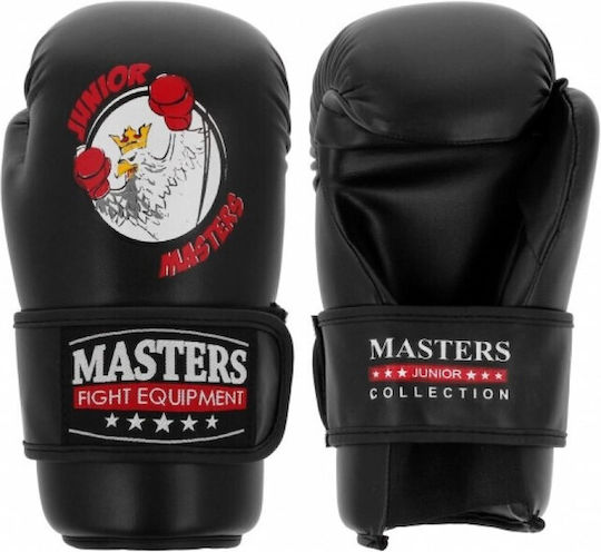 Sport Masters Rosm-MJC Jr Boxing Gloves made of Synthetic Leather for Match Black