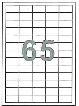 Next 6500 Self-Adhesive Rectangular A4 Labels 38x21.2mm