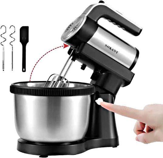 Raf R-6655 Μίξερ με Inox Κάδο 3.5lt Μαύρο 450W