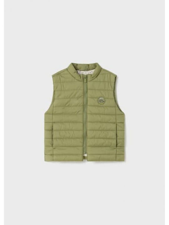 Hello Mr Dino Kids Quilted Sleeveless Short Green