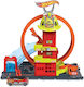 Hot Wheels City Super Loop Fire Station Pistă 1:64 de Pompieri pentru 4+ Ani