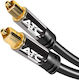 ATC Optical Audio Cable TOS male - TOS male Μαύρο 3m (02.007.0021)