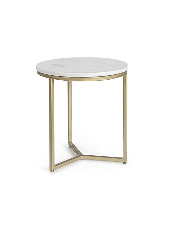 Phoenix Round Metal Side Table Gold L37.5xW37.5xH41cm