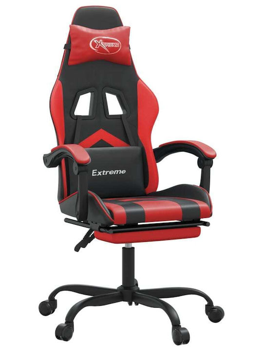 vidaXL 349604 Gaming Chair with Footrest Black/Red