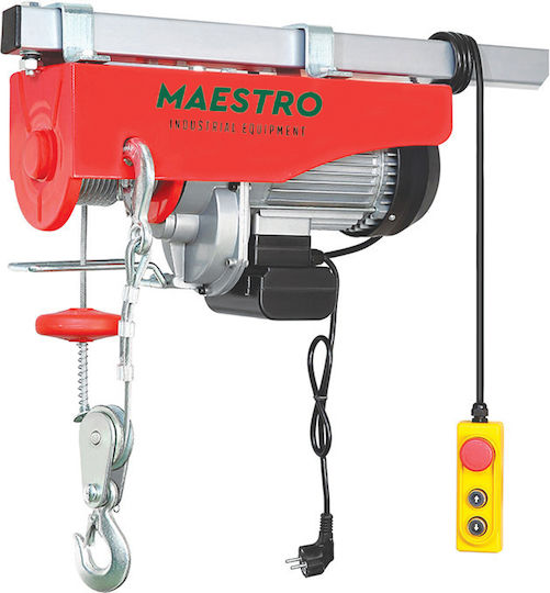 Maestro Palan electric DHS-200/400G pentru o Încărcătură cu Greutate de până la 200kg în Culorea Roșu