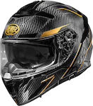 Premier Devil Carbon ST19 Black/Gold Κράνος Μηχανής Full Face 1490gr με Pinlock και Sunvisor