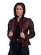 Leather jacket Anna - Bordeaux