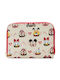 Loungefly Mickey & Minnie Hot Cocoa Mugs Kids' Wallet with Zipper for Girl Beige WDWA2354