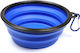 Animal Bowl Silicone Food & Water for Dog & Cat 350ml in Blue Color