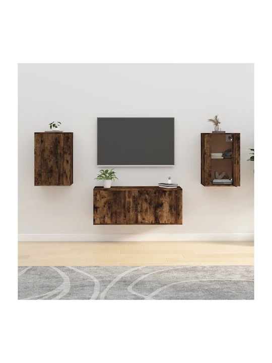 Wall Cabinets Smoky Oak (2 pcs) 40x34.5x60 cm