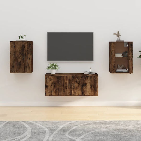 Dulap Suspendat pentru Sufragerie din Placă Aglomerată Stejar Fumuriu 40x34.5x60cm