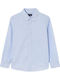 Kinder Polka Dot Hemd Langarm Hellblau