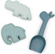 Done by Deer Deer Friends Blue Plastic Sand Molds Set Blue 2.5 cm (3pcs)