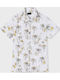 Kids Floral Shirt Short Sleeve White
