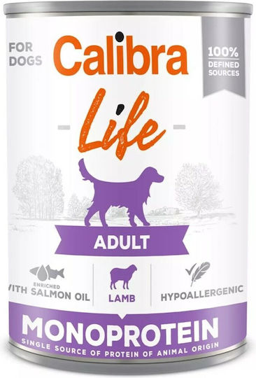 Calibra Life Monoprotein Υγρή Τροφή Σκύλων σε Κονσέρβα με Αρνί χωρίς Σιτηρά & Γλουτένη 400gr