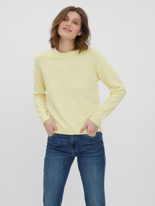 Vero Moda Damen Langarm Pullover Gelb