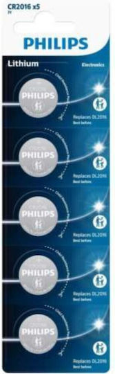 Philips Batterien Lithium für Uhren CR2016 3V 5Stück