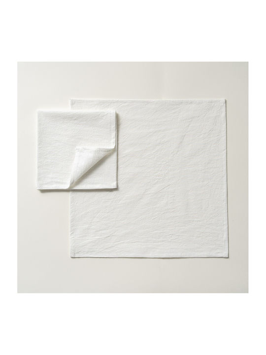 Gofis Home Ποτηρόπανο από 100% Βαμβάκι σε Λευκό Χρώμα 43x43cm