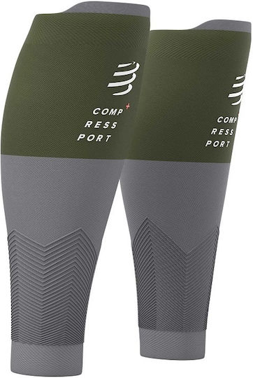 Compressport R2 V2 Ελαστική Περικνημίδα Green / Grey
