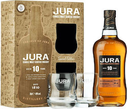 Jura Zusammensetzung mit Gläsern 10yo Whisky mit 2 Gläsern 700ml 0220840