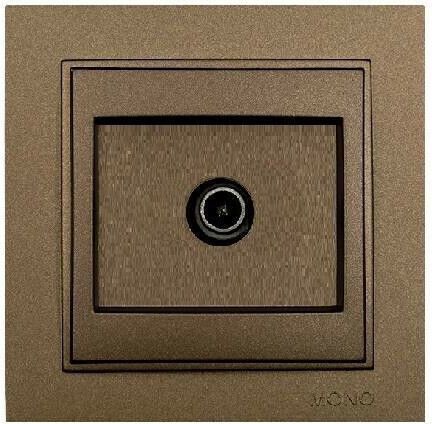 Mono Electric TV Antenna Socket Terminal in Bronze color 505-002336138