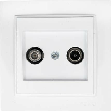 Mono Electric TV and Satellite Antenna Socket Terminal in White color 505-001936140